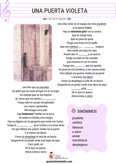 ELE canción Rozalen puerta violeta